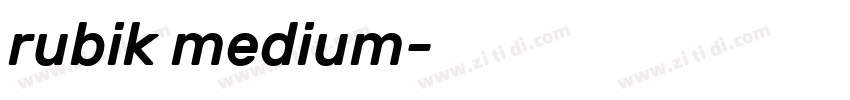 rubik medium字体转换